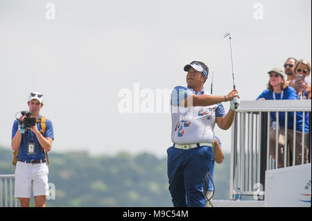 Austin, TX, Stati Uniti d'America, 24 marzo 2018: Kiradech Aphibarnrat in azione presso il World Golf Championships '"' tecnologie Dell gioca match Quarti di Finale, Austin Country Club. Austin, Texas. Mario Cantu/CSM Foto Stock