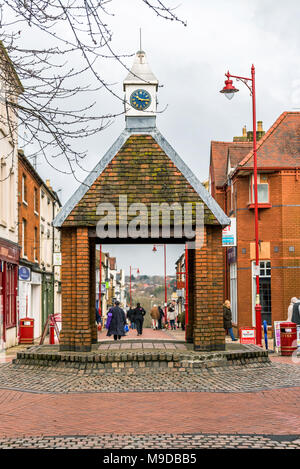 Daventry REGNO UNITO 13 Marzo 2018: vista Giorno di covone Street a Daventry town center Foto Stock