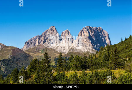 Ghiacciaio di Marmolada: Monte Sass Pordoi, Passo Pordoi, Gruppo Sella, Dolomiti, Alpi orientali Trentino Alto Adige - Italia settentrionale Foto Stock