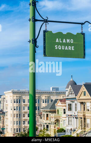 Alamo Square a San Francisco Foto Stock