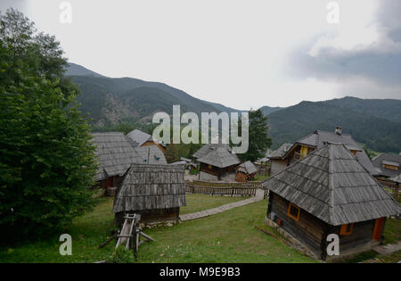 Drvengrad (Küstendorf), Mokra Gora, Serbia Foto Stock