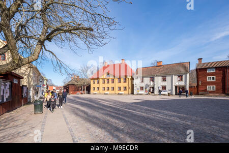 Open-air museum vecchio Linköping durante l inizio della primavera in Svezia Foto Stock