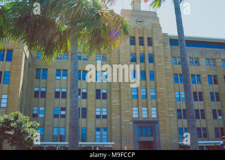 SYDNEY, Australia - Dicembre 16th, 2013: esterno del Sydney Museo di Arte Contemporanea Foto Stock