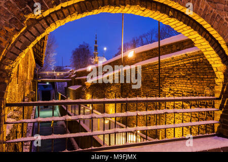 Grande Mulino in Gdansk di notte. Gdansk, Pomerania, Polonia. Foto Stock