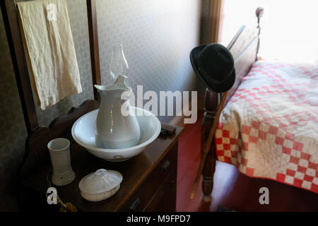 Camere interne di Green Gables, il Prince Edward Island farm house che è l'impostazione per il Lucy Maud Montgomery romanzo, Anne di Green Gables. Foto Stock