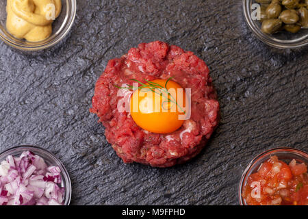Materie francese carni macinate chiamato tartare Foto Stock