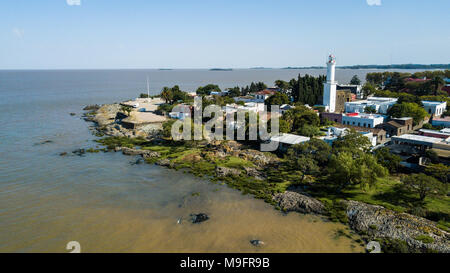 El Faro, vecchio faro e Colonia del Sacramento, Uruguay Foto Stock