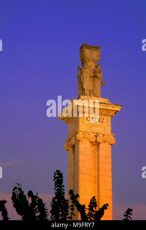 Monumento alla Costituzione spagnola di 1812 - Dettagli. Cadice. Regione dell'Andalusia. Spagna. Europa Foto Stock