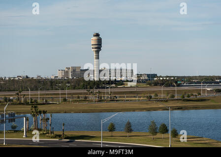 Aeroporto Internazionale di Orlando torre di controllo Foto Stock