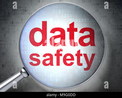 Il concetto di informazione: la sicurezza dei dati con il vetro ottico Foto Stock