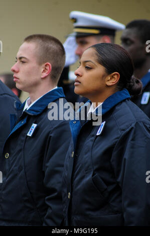 I giovani volontari per il servizio militare (CSMV) al distacco dell'aria 278 Base, in Amberieu en Bugey, Francia) Foto Stock