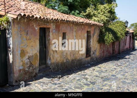 Vecchi edifici di Colonia del Sacramento, Uruguay Foto Stock