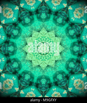 Un mandala (sanscrito: मण्डल maṇḍala,; letteralmente "cerchio") è una spirituale e rituale simbolo nell'induismo e il Buddismo, che rappresenta l'universo. Foto Stock