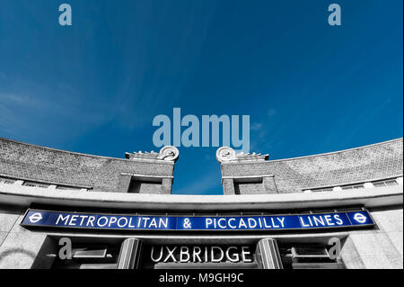 La metropolitana di Londra la stazione della Metropolitana: Uxbridge Foto Stock