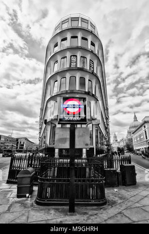 La metropolitana di Londra la stazione della metropolitana: Mansion House Foto Stock