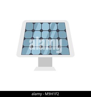 Pannello solare icona Vettore. Isolato su sfondo bianco. Alla moda stile piatto. Illustrazione Vettoriale