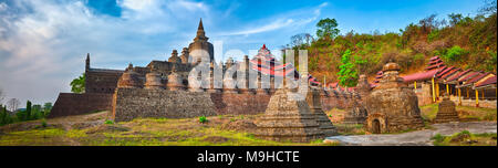 Tempio buddista Shai-thaung in Mrauk U. Myanmar. Alta risoluzione Foto Stock