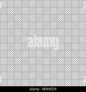 A scacchi modello senza giunture. Moderno ed elegante texture lineare. Ripetono regolarmente griglia geometrica con linee sottili. Vettore astratto sfondo senza giunture. Illustrazione Vettoriale