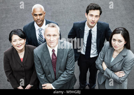 Primo piano di una razza mista gruppo di gente di affari Foto Stock