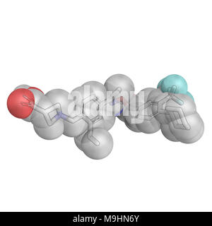 Siponimod è un selettivo sfingosina-1-fosfato modulatore del recettore che è un farmaco in sperimentazione per la sclerosi multipla (MS) Foto Stock