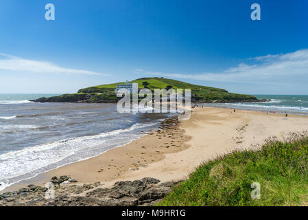 Burgh Island da Bigbury-On-mare a sud prosciutti Devon England Regno Unito Europa Foto Stock