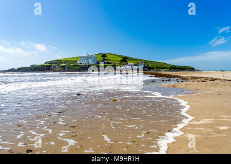 Burgh Island da Bigbury-On-mare a sud prosciutti Devon England Regno Unito Europa Foto Stock
