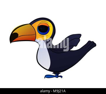Cartoon bird Toucan Illustrazione Vettoriale