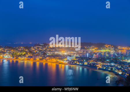 Cheung Chau isola al momento del tramonto, hong kong landmark Foto Stock