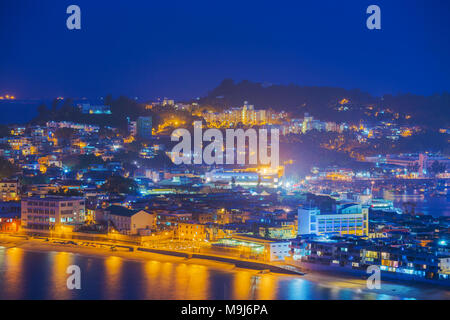 Cheung Chau isola al momento del tramonto, hong kong landmark Foto Stock
