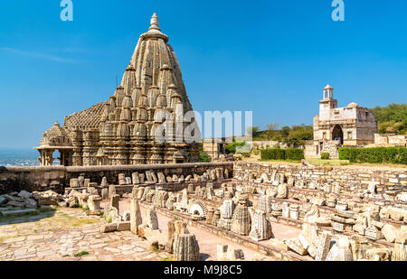 Samadhisvara Tempio a Chittorgarh Fort. Patrimonio mondiale dell'UNESCO nel Rajastan, India Foto Stock