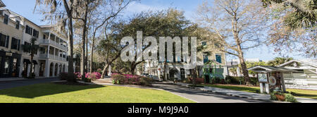 Panorama del Mercato, Main Street, Haborsham Foto Stock