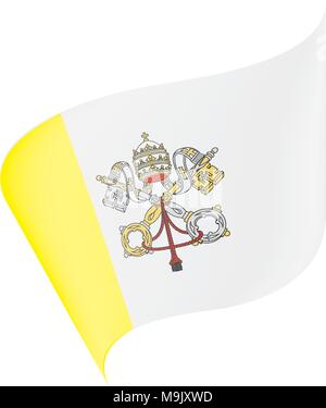 Vaticano bandiera, illustrazione vettoriale Illustrazione Vettoriale