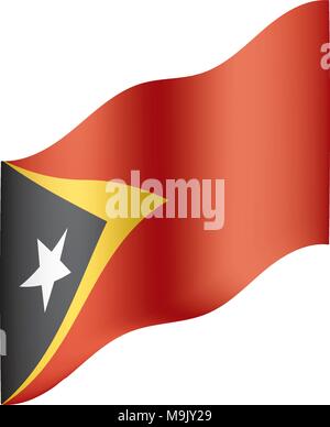 Timor est bandiera, illustrazione vettoriale Illustrazione Vettoriale