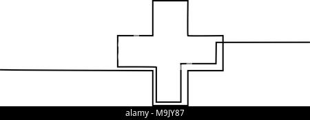 Assistenza medica croce Illustrazione Vettoriale