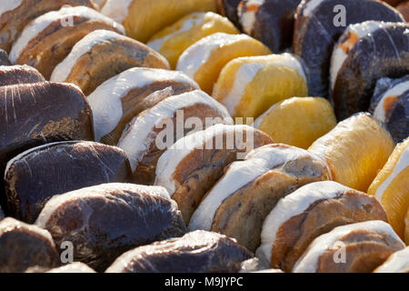 Torte Whoppie sul display a una vendita di fango, Amish country, Lancaster County, Pennsylvania, STATI UNITI D'AMERICA Foto Stock