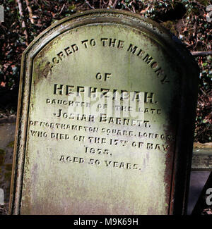 Tombe in Manor Road cimitero, Scarborough Foto Stock