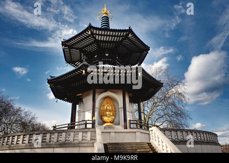 Battersea Park tempio buddista - Pagoda della Pace Foto Stock