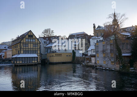 Bamberg, Germania - 22 Gennaio 2017: tradizionali case di Tedesco a Bamberg Foto Stock