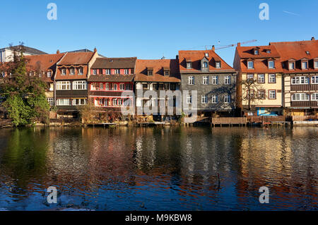 Bamberg, Germania - 22 Gennaio 2017: tradizionali case di Tedesco a Bamberg Foto Stock