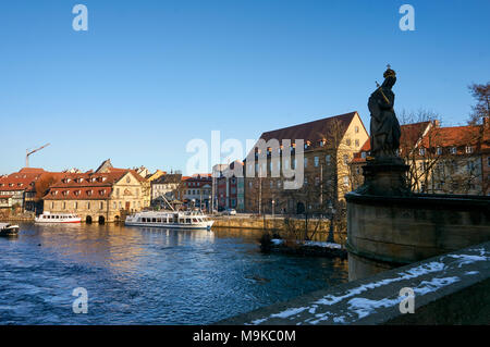 Bamberg, Germania - 22 Gennaio 2017: tradizionali case di Tedesco a Bamberg Foto Stock