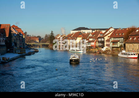 Bamberg, Germania - 22 Gennaio 2017: tradizionali case di Tedesco a Bamberg Foto Stock