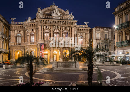 Teatro Bellini di Catania, Sicilia, Italia. Foto Stock