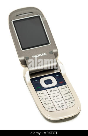 Vintage telefono cellulare Nokia (pre-3G/4G) da circa 2005 Foto Stock