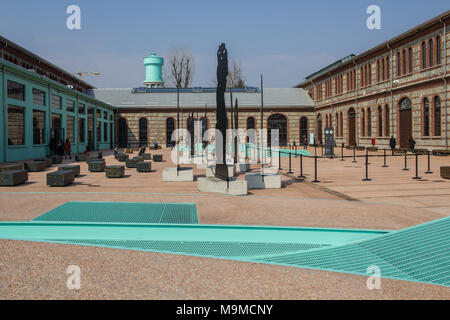 Ingresso OGR (Officine Grandi Riparazioni Museum di Torino) Foto Stock