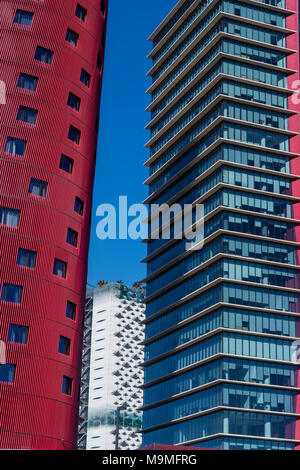 Fira de Barcelona edifici dall architetto giapponese Toyo Ito.Barcelona, Catalogna, l'Europa. Foto Stock