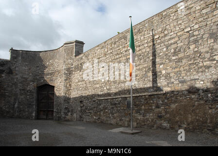 Il cantiere all'interno del vecchio Kilmainham Goal (prigione) a Dublino, Irlanda del Sud. Il vecchio obiettivo è un'attrazione turistica a causa del suo hist sanguinoso Foto Stock