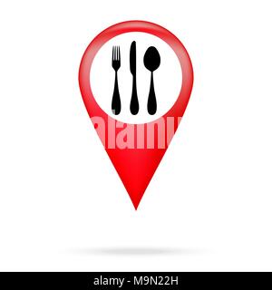 Icona di posate puntatore Illustrazione Vettoriale