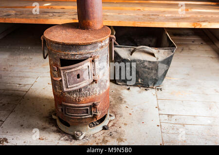 ROSTOV-on-Don, in Russia - 1 Settembre 2011: stufa della locomotiva a vapore Foto Stock