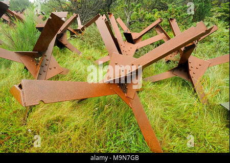 Batteria Hanstholm II con quattro 38 cm SK C/34 cannoni navali sviluppati per Bismarck corazzate classe e modificati per la difesa costiera pistole in 27 Verteidigun Foto Stock
