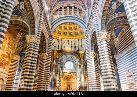 Interno del duomo di Siena (Duomo) in Siena, Toscana, Italia Foto Stock